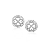 Lucky Love Silver Set, White Rhodium, Premium Cubic Zirconia  + Give Fun Gift